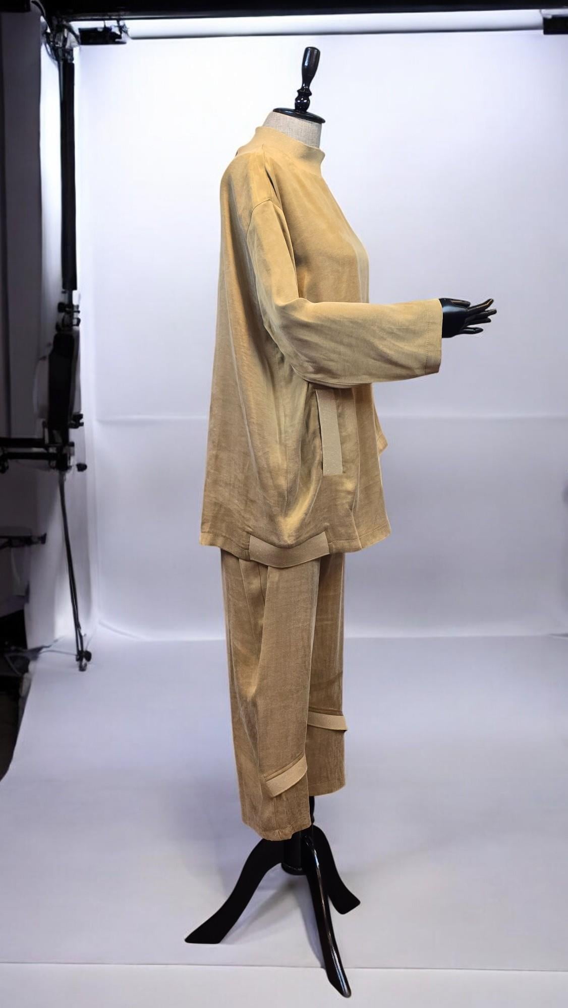 Ghisa Tunik Pantolon Takım - Hardal
