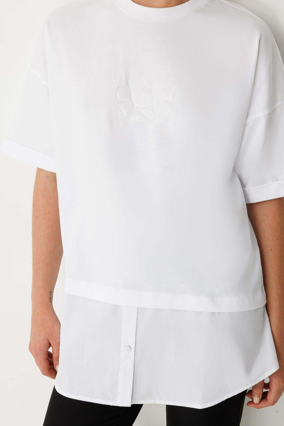 GSBASIC1018/Ghisa Tunik - Beyaz