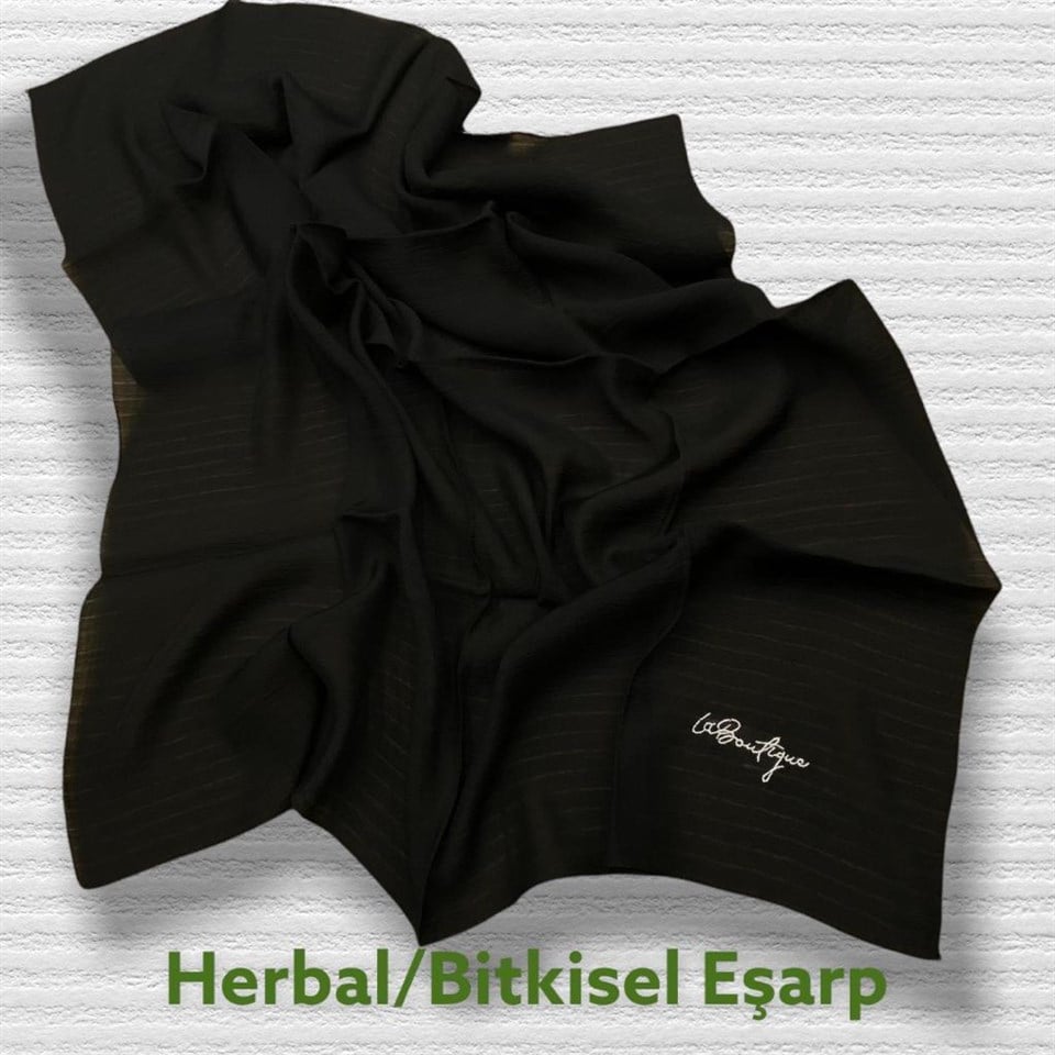 HERBAL BİTKİSEL EŞARP - SİYAH