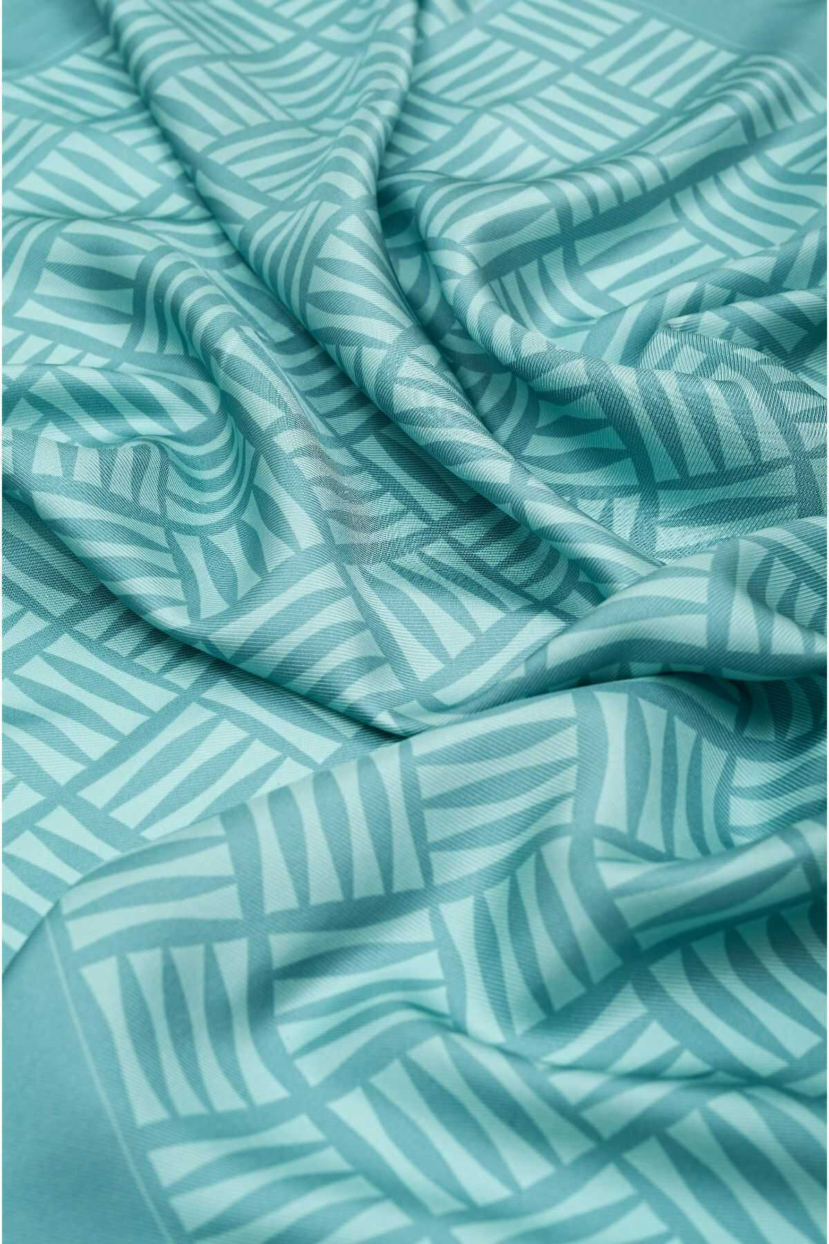 İmannoor Iman Kare Mint Tivil İpek Eşarp 90x90