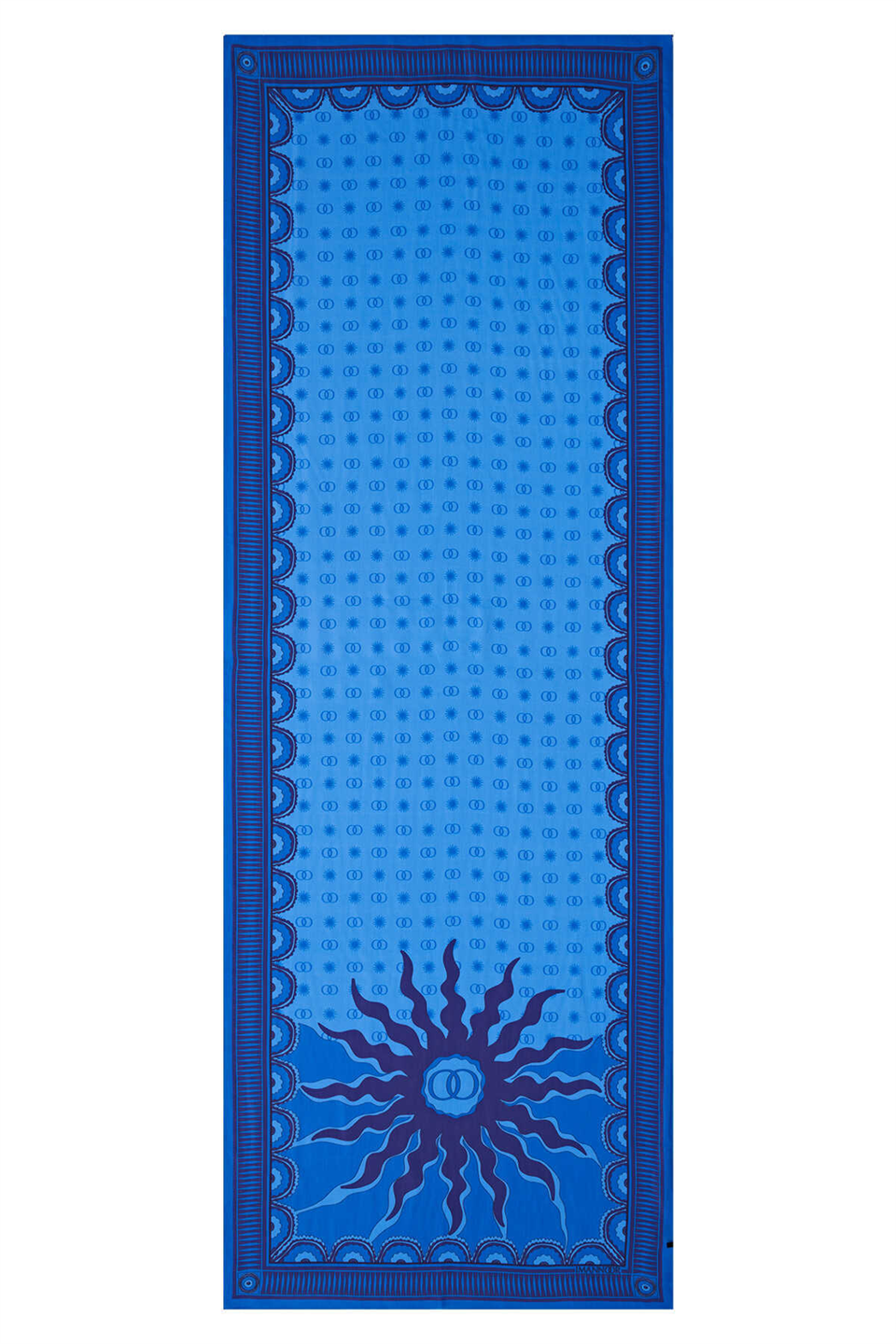 İmannoor Yıldız Saks Mavi Floş Viskon Şal 70x210