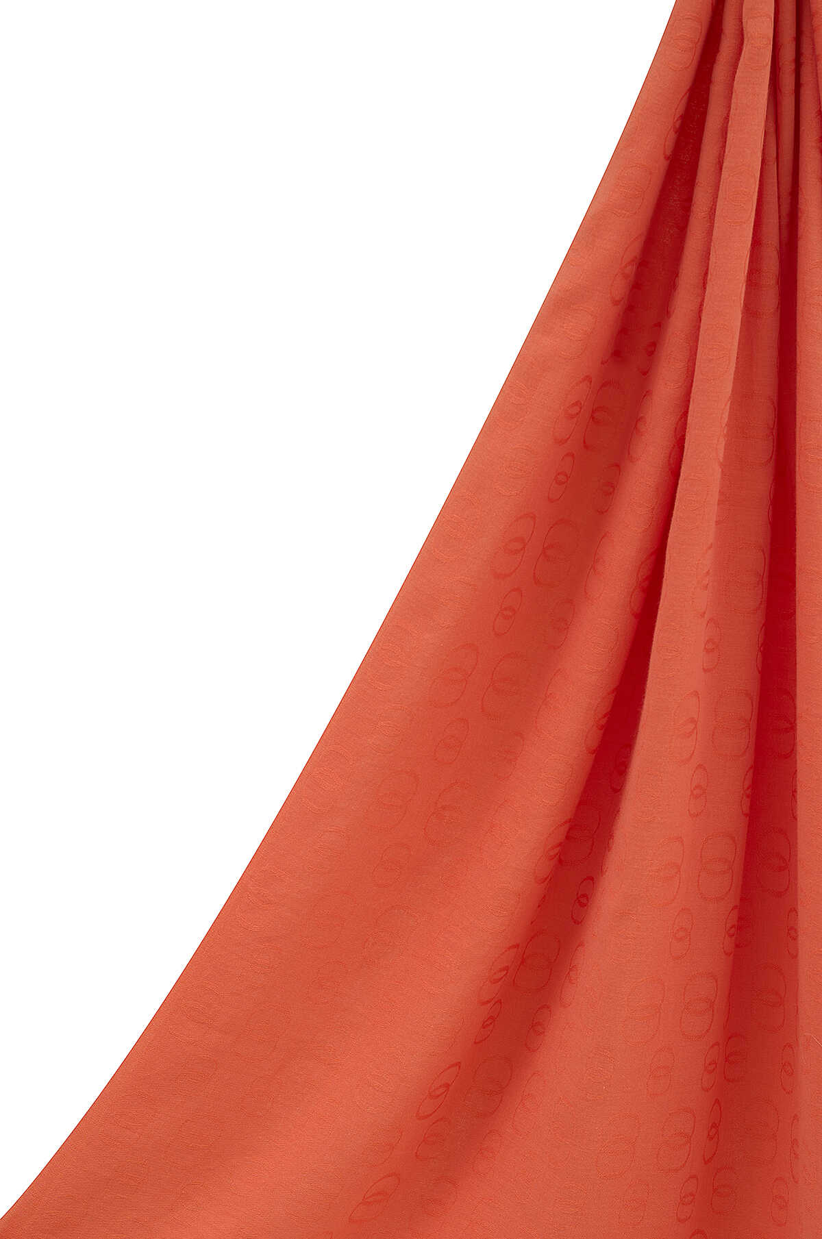 İmannoor Zincir Desen Orange İpek Şal 70x210