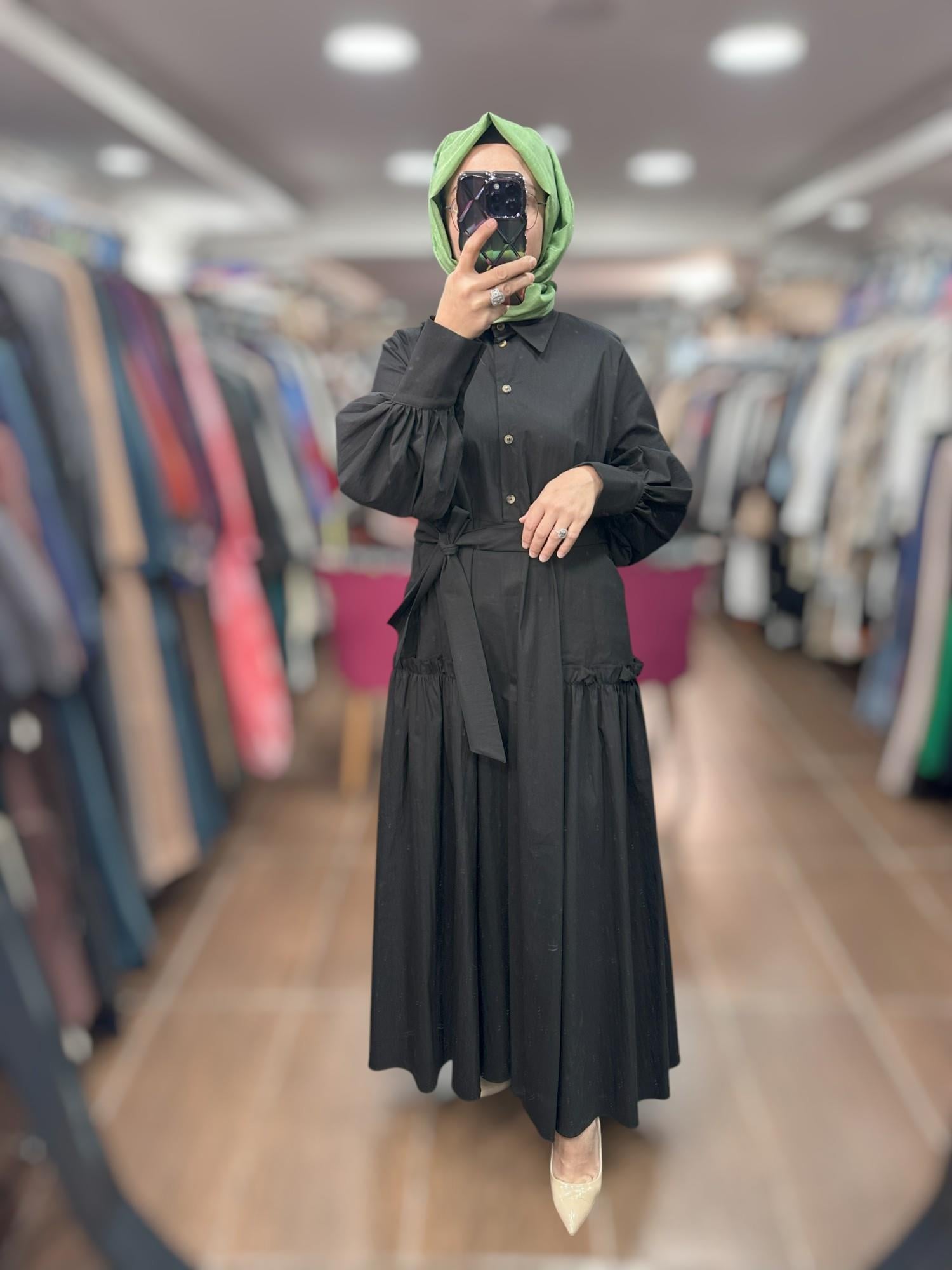 KAHMA KHM25Y13153 ELBİSE - SİYAH