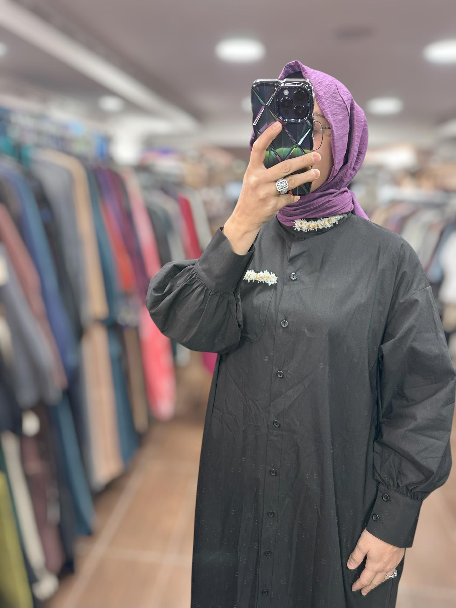 KAHMA KHM25Y13156 ELBİSE KAP - SİYAH 