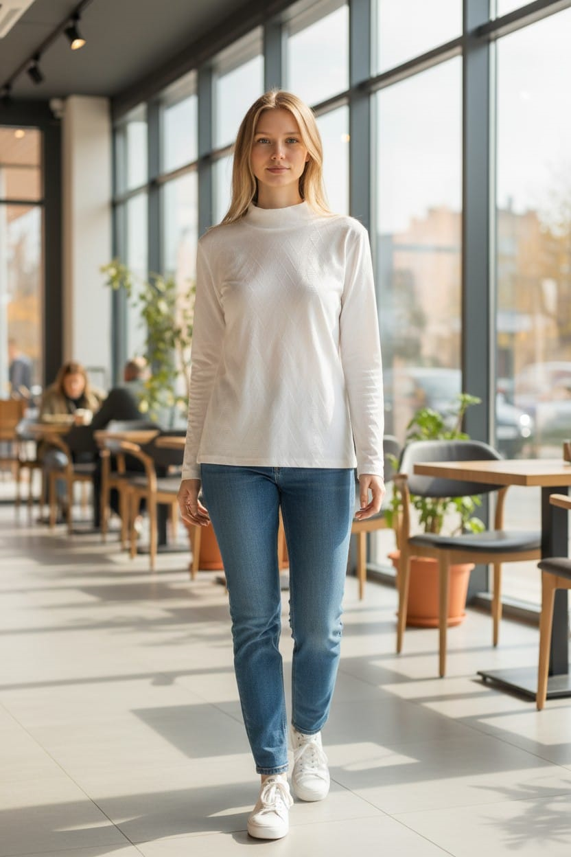 KAHMA KHM25Y17101 BLUZ - EKRU