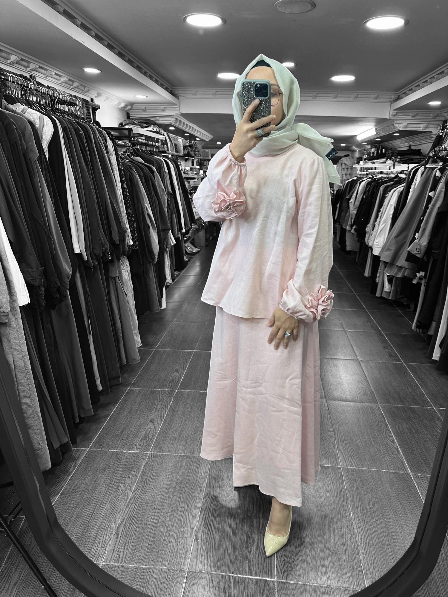 KAHMA KHM25Y17158 BLUZ - SOFT PEMBE