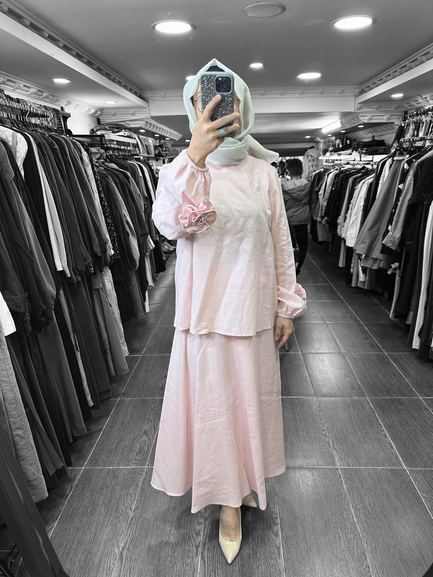 KAHMA KHM25Y17158 BLUZ - SOFT PEMBE