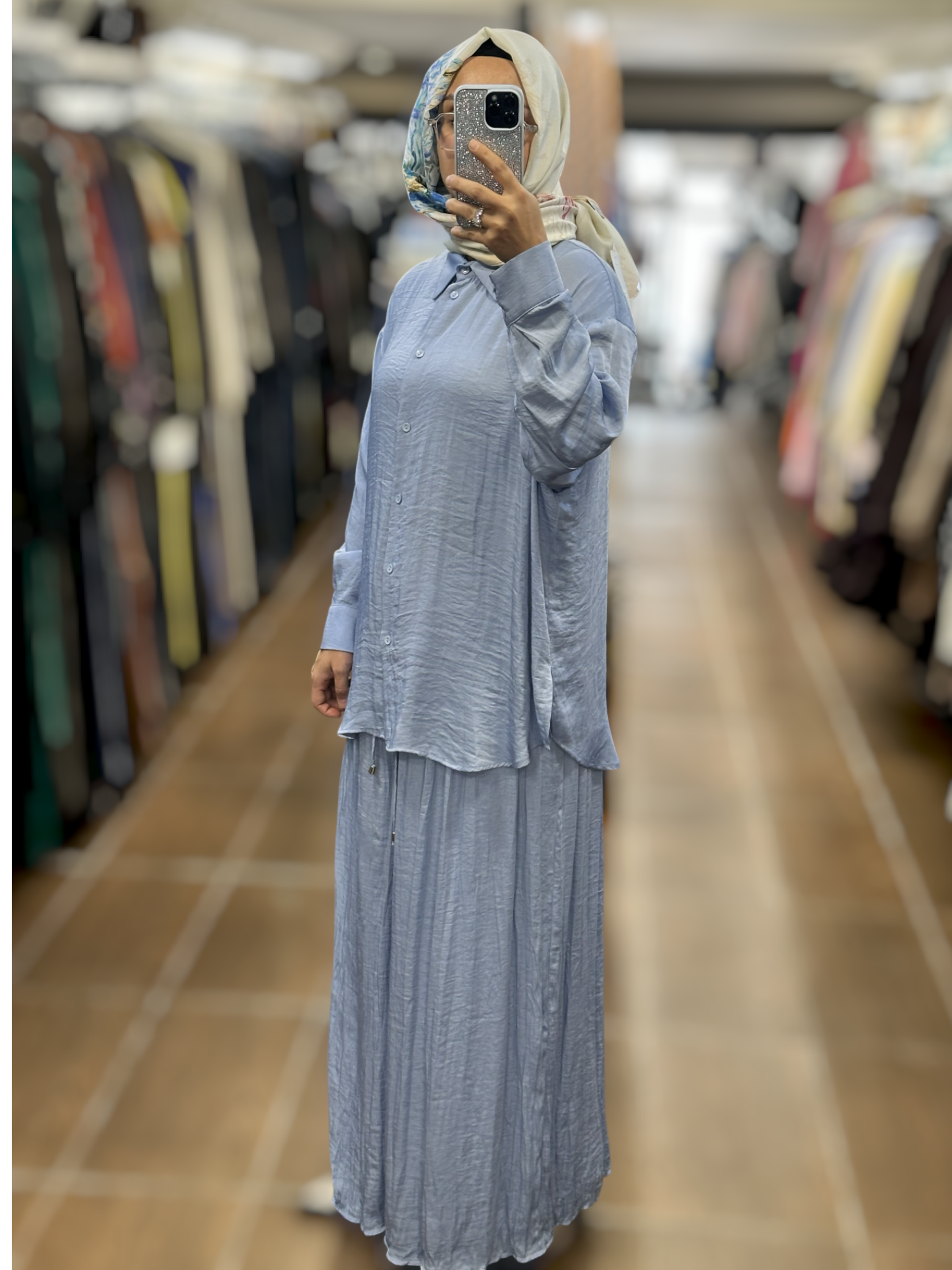 KAHMA khm26y18314 İPEK GÖMLEK - BEBE MAVİ