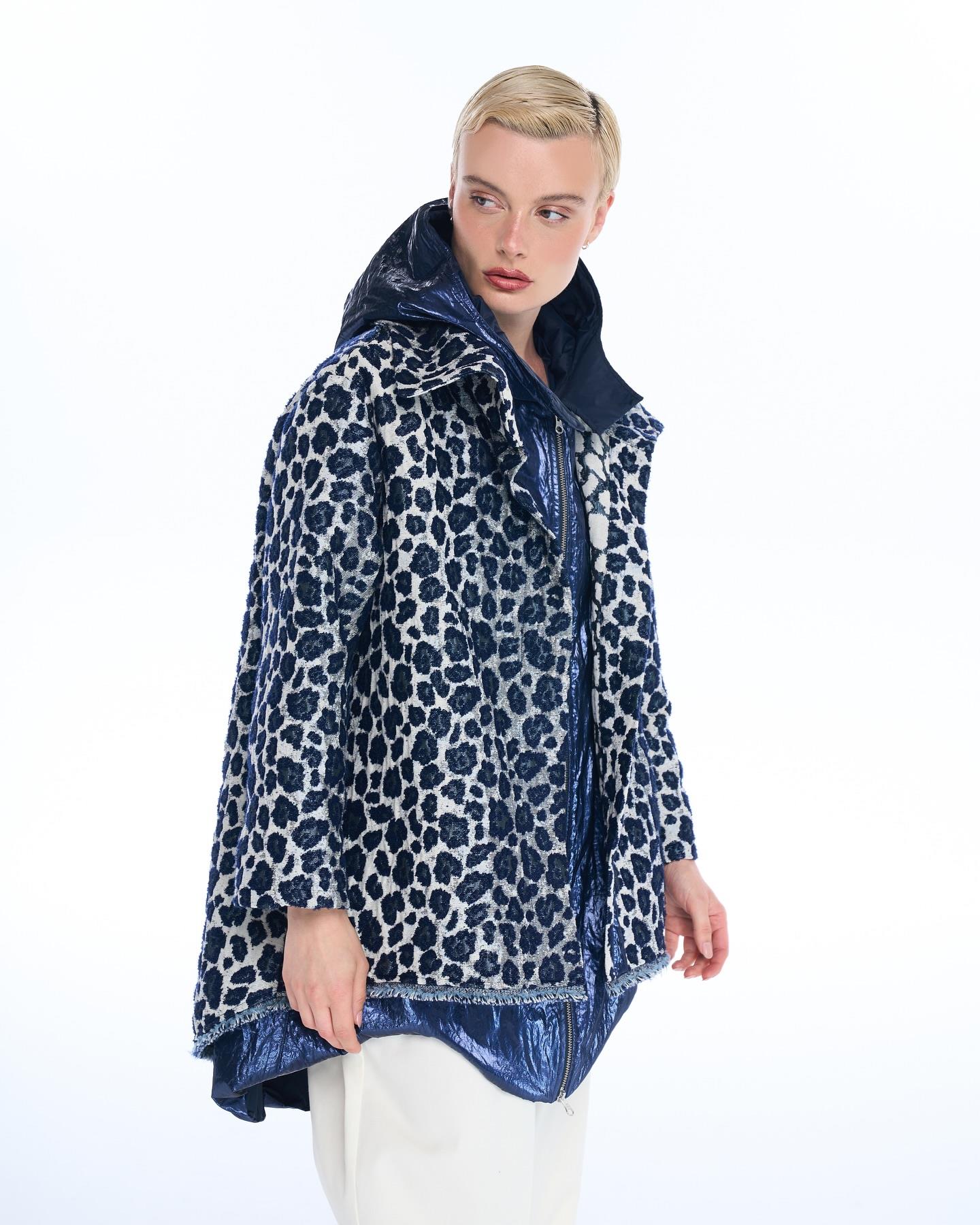 KAHMA LEOPAR DESEN KAP - LACİ/MAVİ