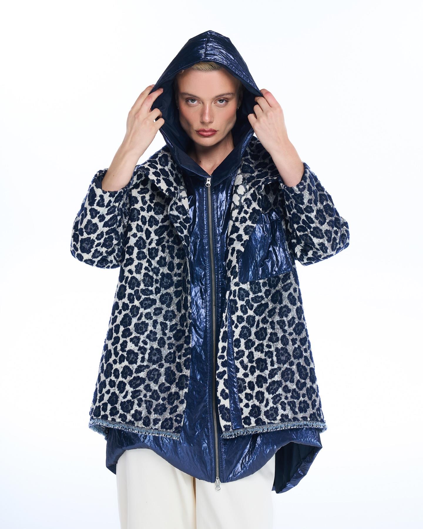 KAHMA LEOPAR DESEN KAP - LACİ/MAVİ