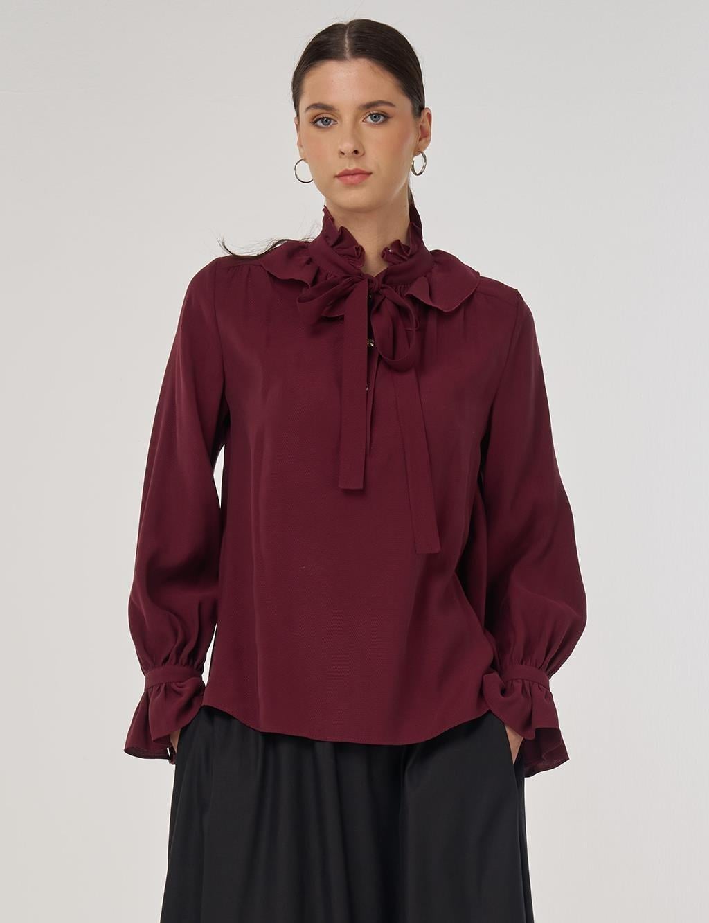 KAYRA KA-A25-10011 BLUZ - BORDO