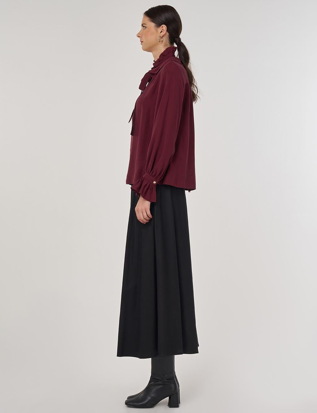 KAYRA KA-A25-10011 BLUZ - BORDO