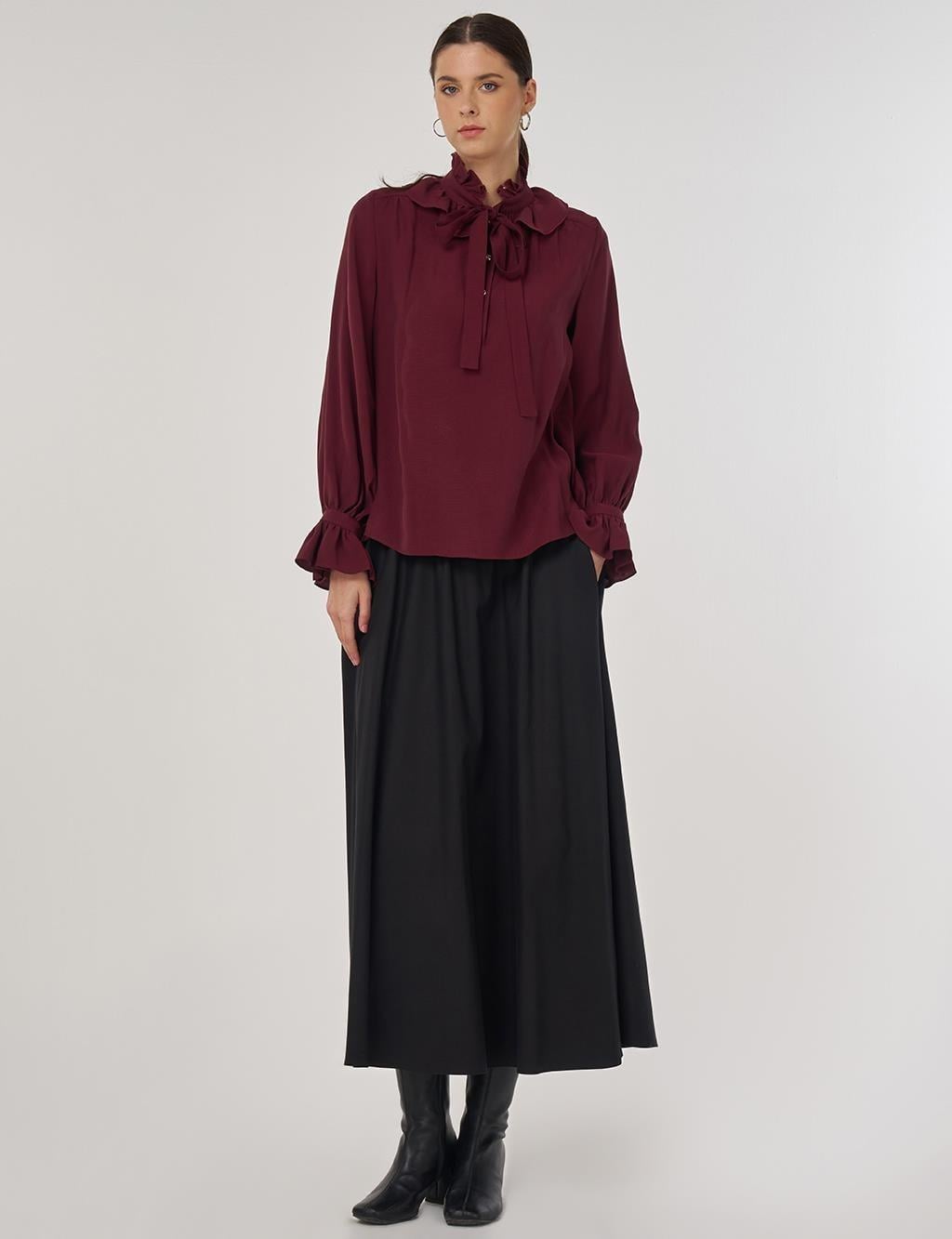 KAYRA KA-A25-10011 BLUZ - BORDO