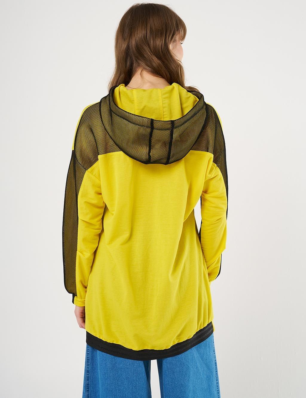 KAYRA KA-B25-31010 File Garnili Sweatshirt - Sarı