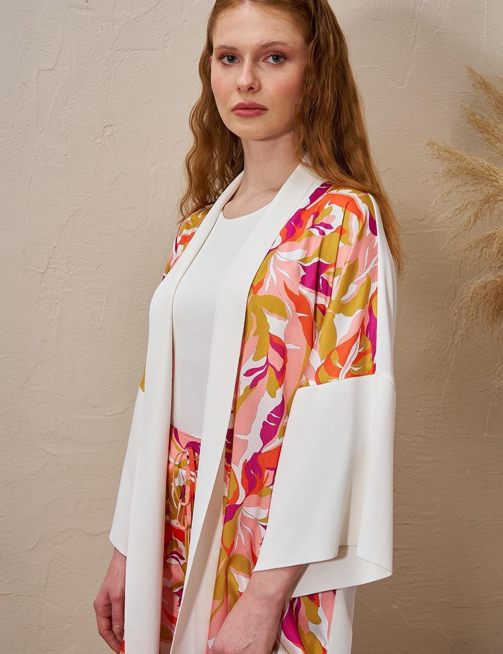 KAYRA KA-B25-TRK10 Floral Desenli Triko Takım - Ekru