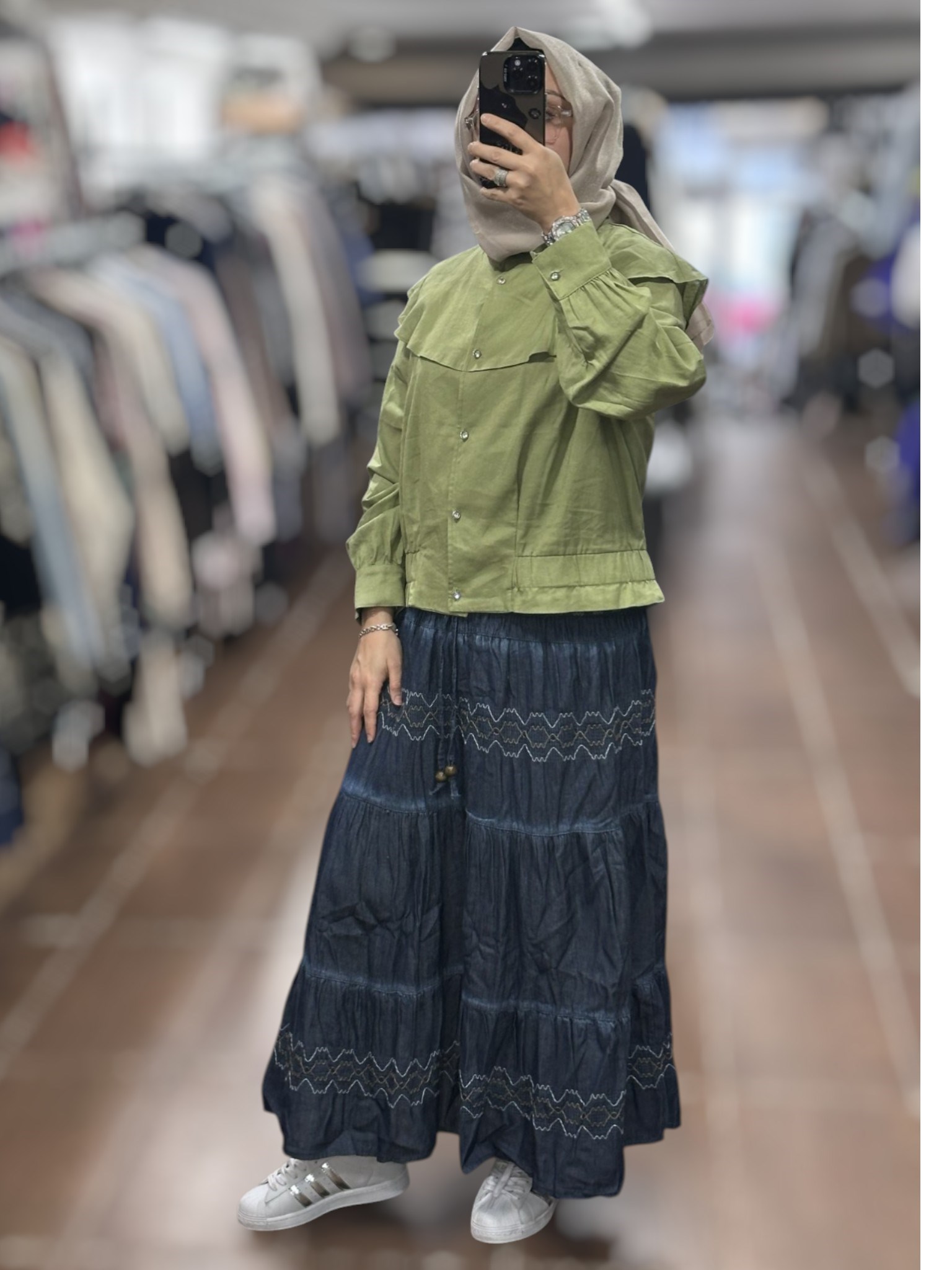 KAYRA KA-B26-13057 KETEN CEKET - MATCHA YEŞİLİ