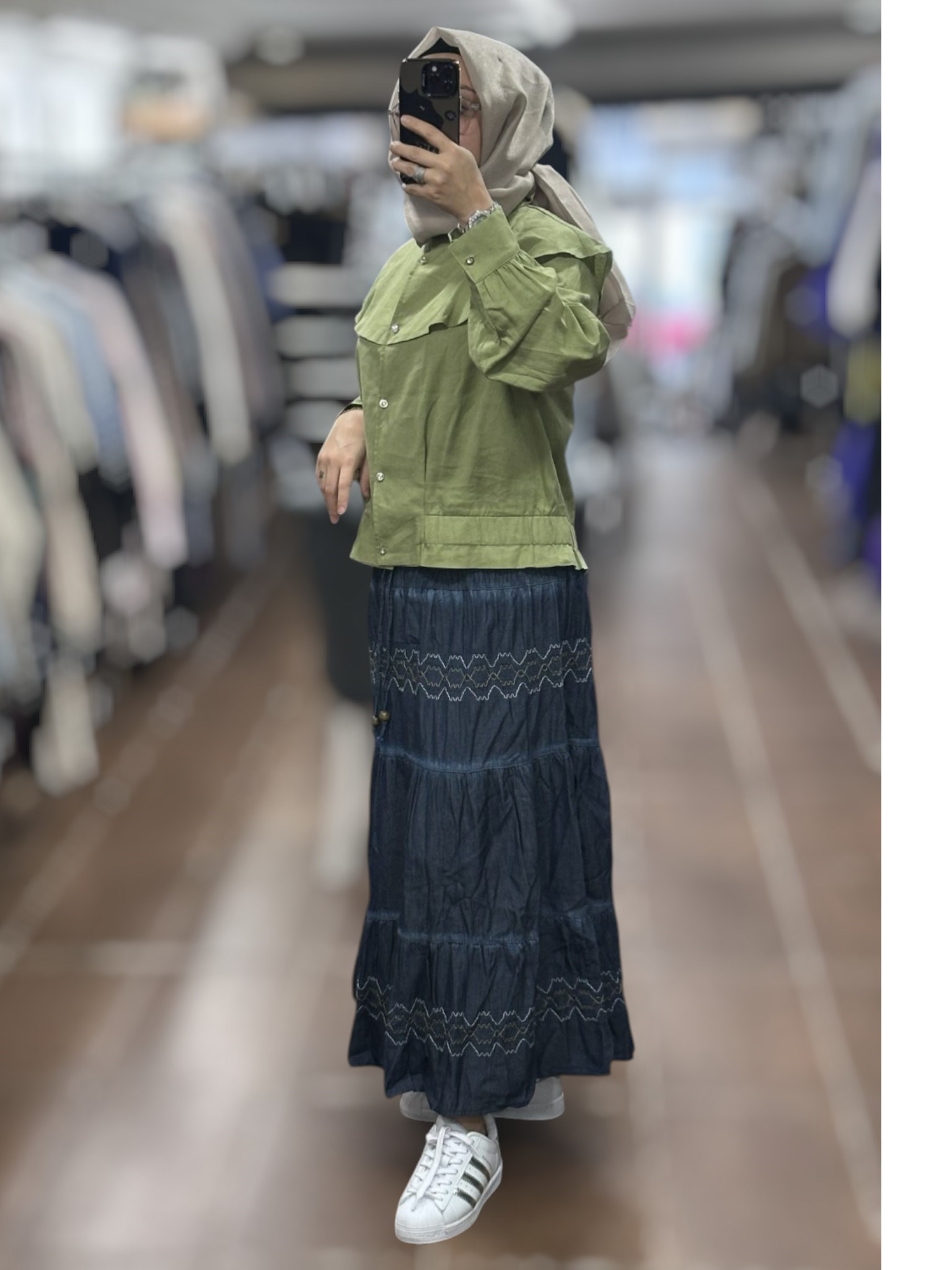 KAYRA KA-B26-13057 KETEN CEKET - MATCHA YEŞİLİ