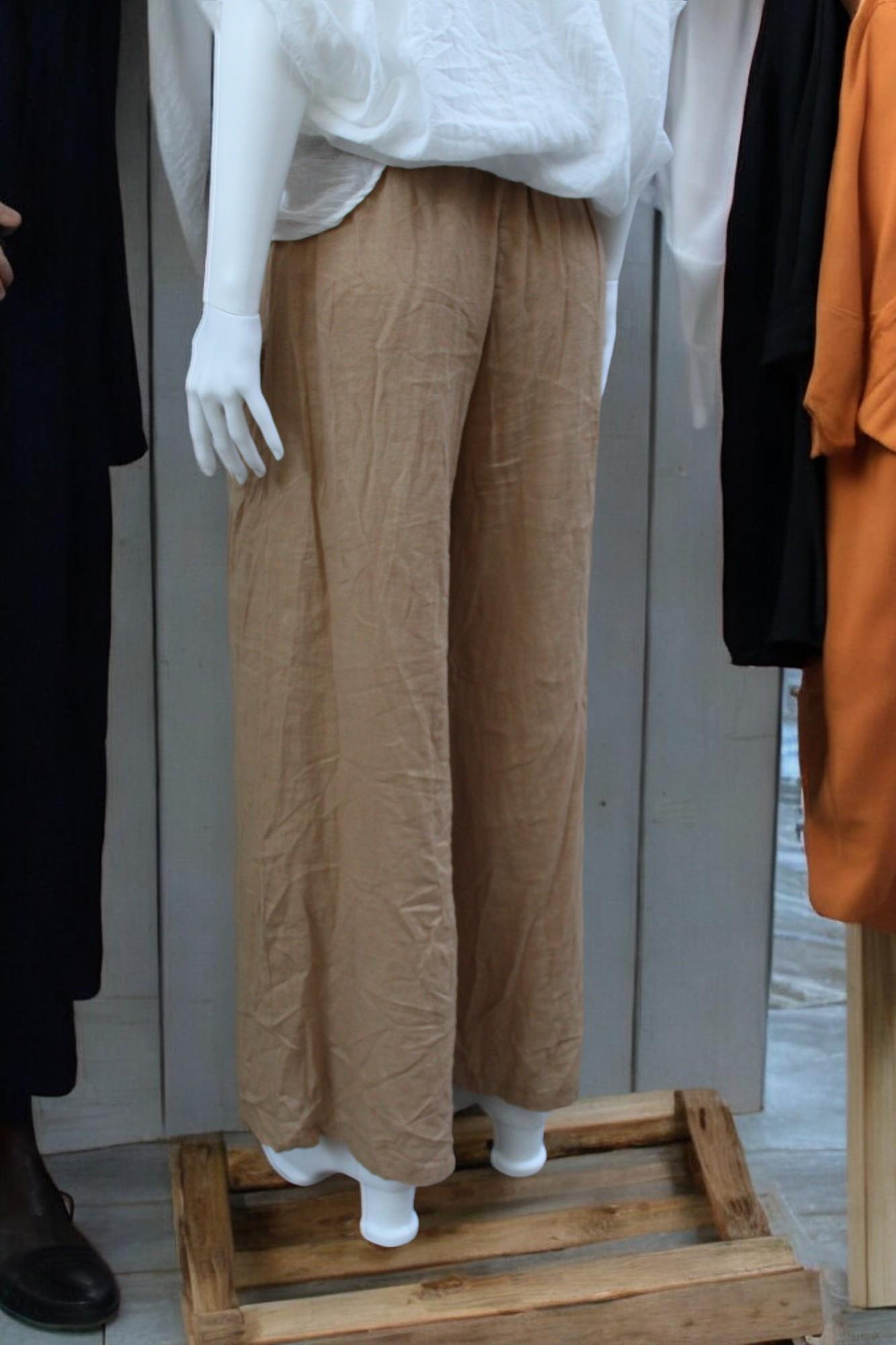 KB KETEN PANTOLON - CAMEL