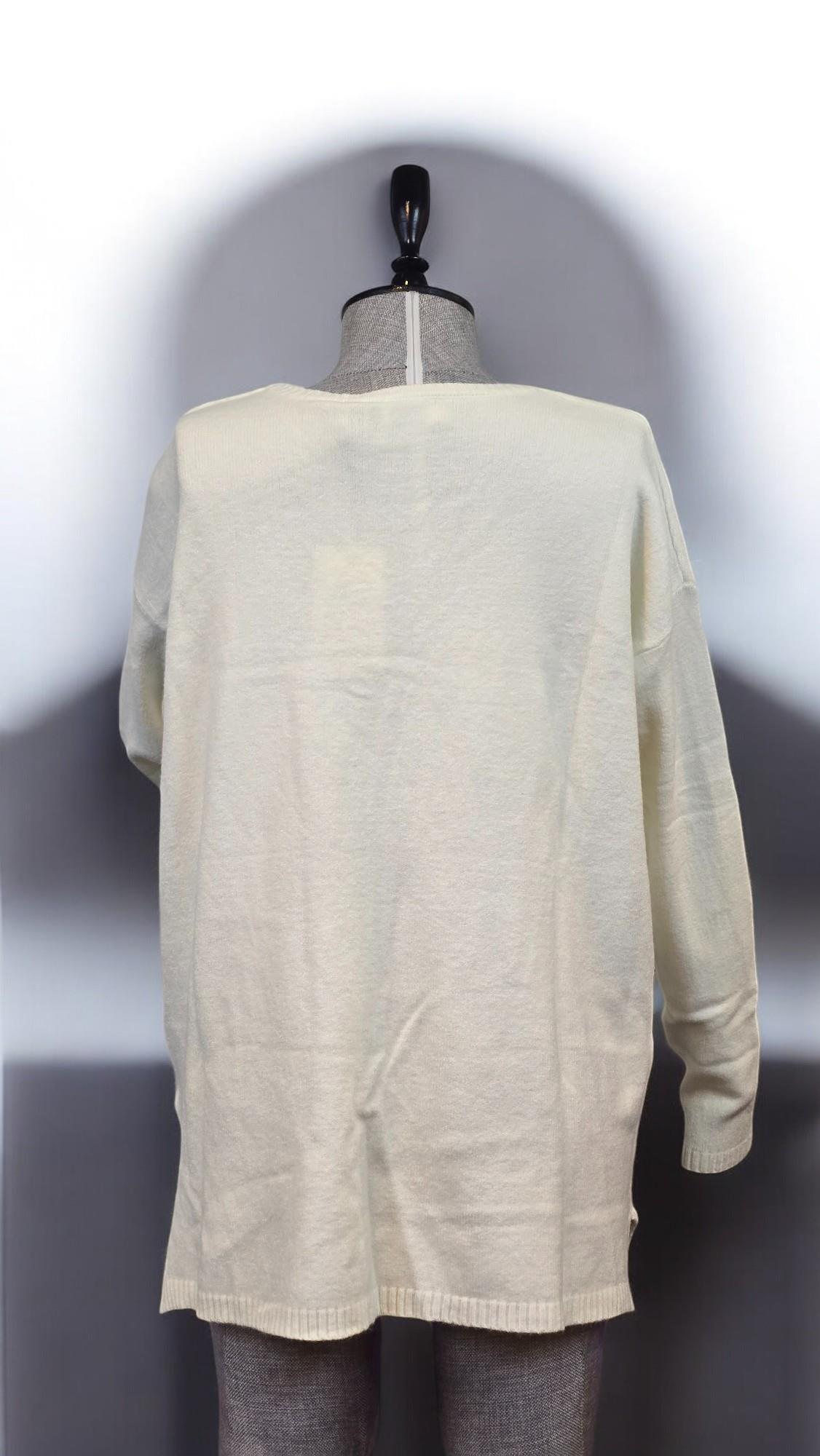 LARA BOYUN TRİKO SWEAT - KREM