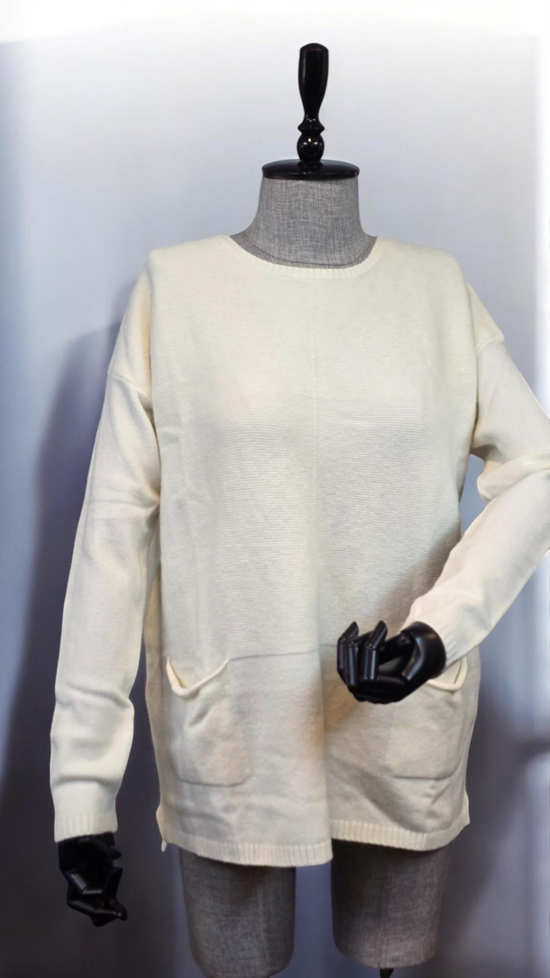 LARA BOYUN TRİKO SWEAT - KREM