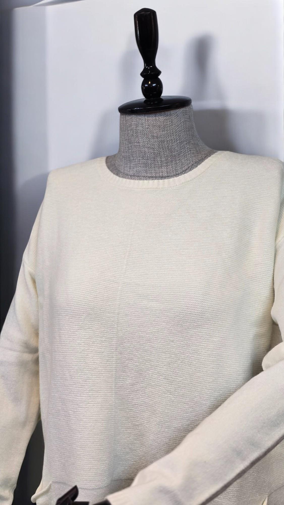 LARA BOYUN TRİKO SWEAT - KREM