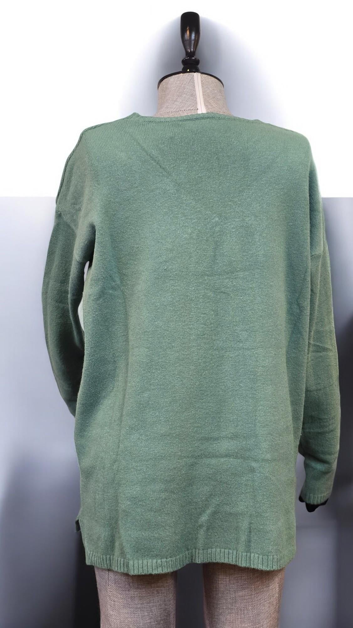 LARA BOYUN TRİKO SWEAT - YEŞİL