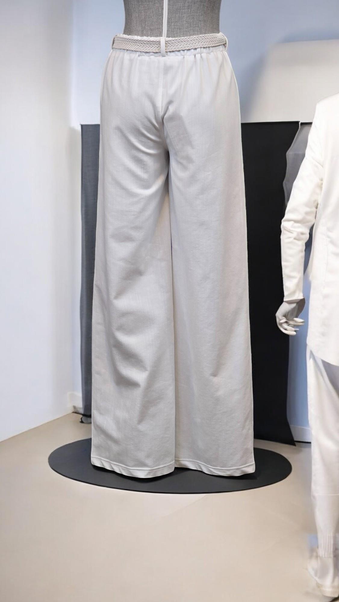 LİKRALI GABARDİN KOT PANTOLON - BEYAZ