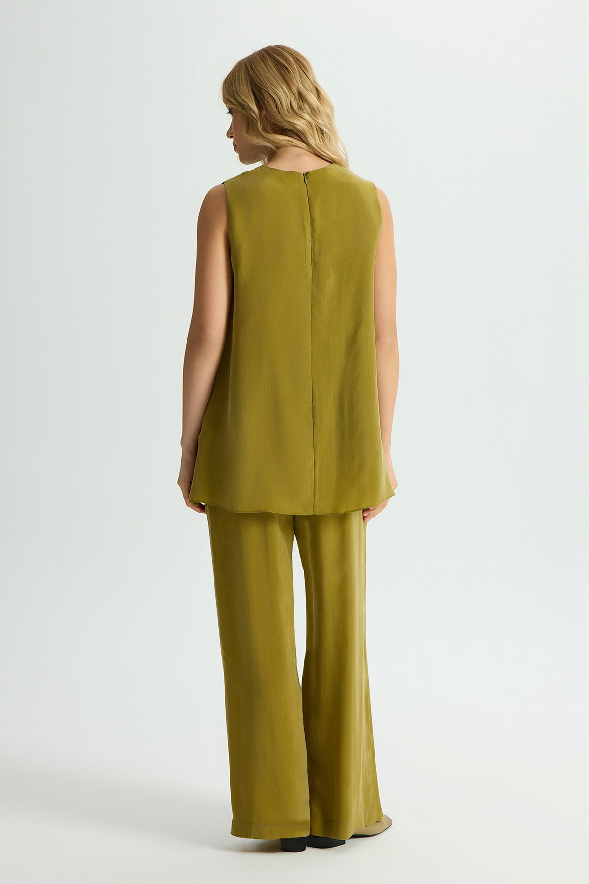 Miss Dalida T26Y-6007 Kolsuz Cupro Tunik - Amber
