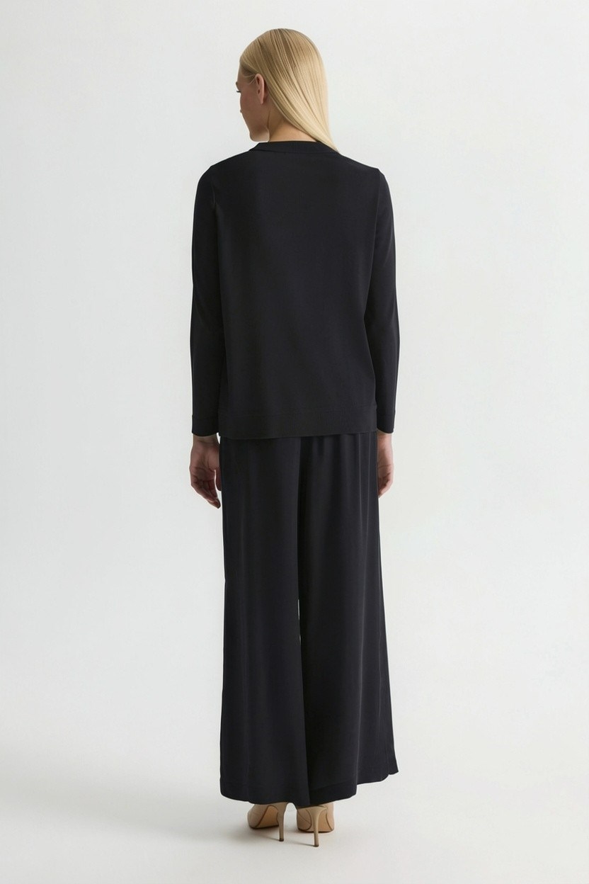 Miss Dalida T26Y-7010 T26Y-7010 Cupro Cepli Pantolon Etek - SİYAH