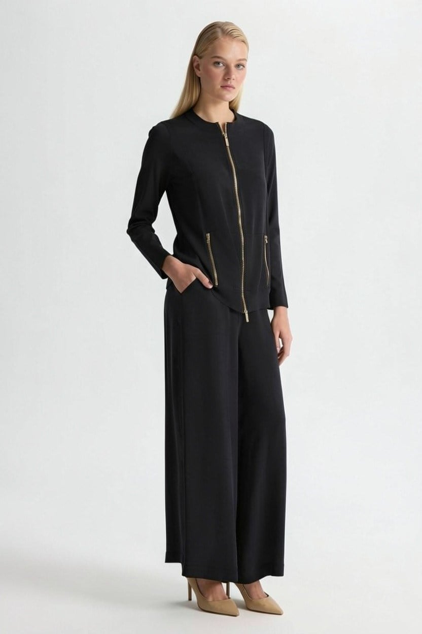 Miss Dalida T26Y-7010 T26Y-7010 Cupro Cepli Pantolon Etek - SİYAH