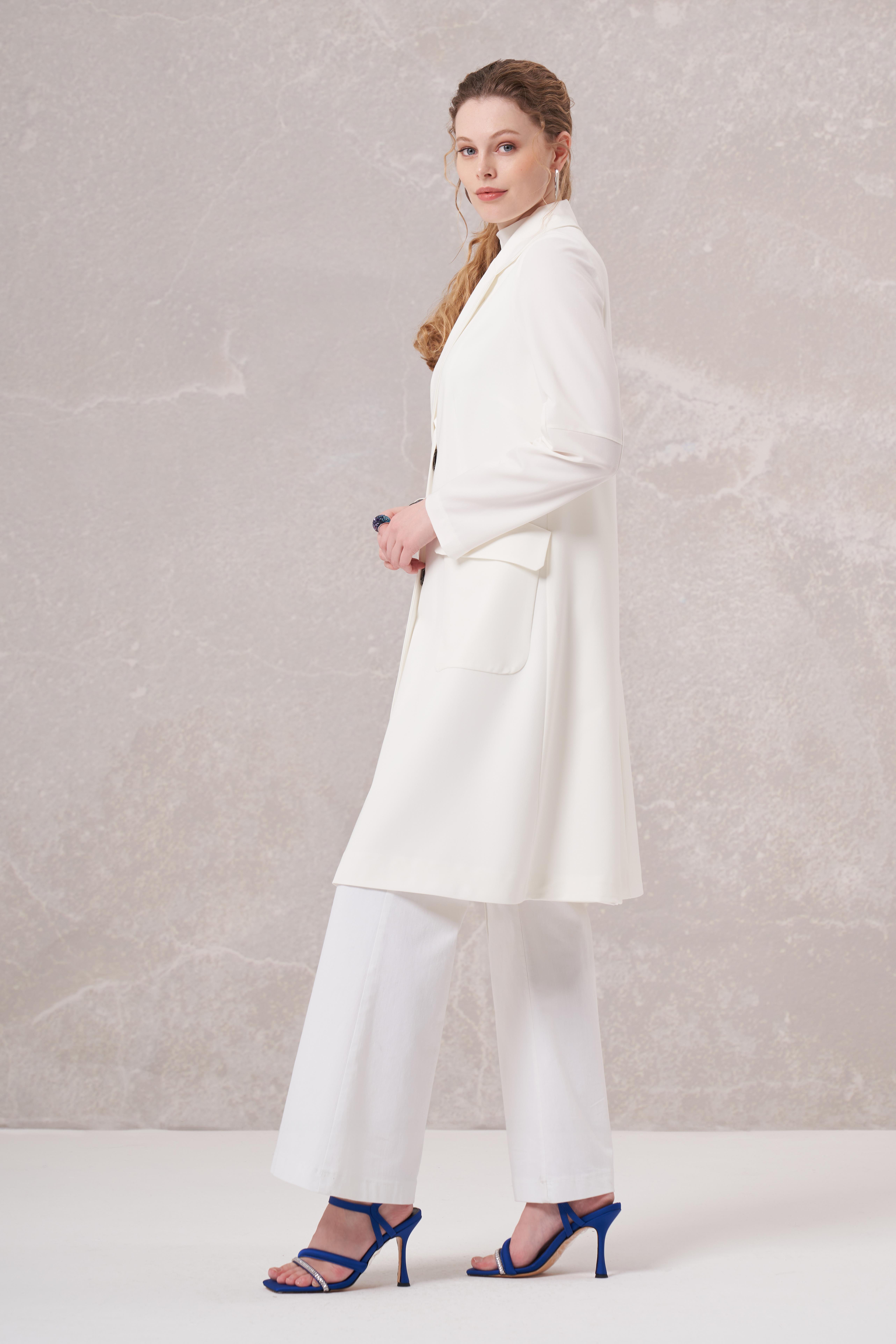 MissWhence 35203 Blazer Ceket - Ekru