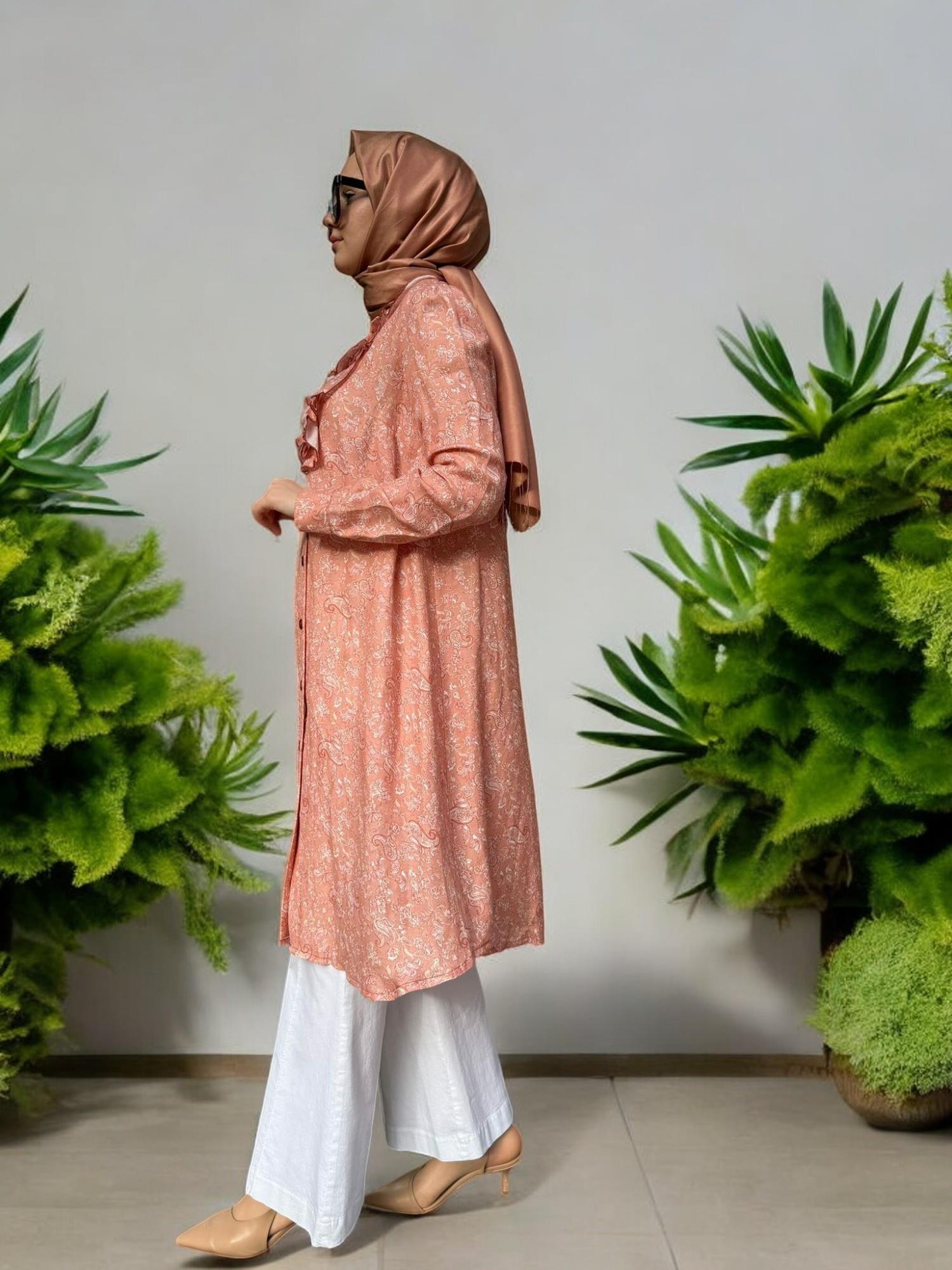 MissWhence 35301 Desenli Gömlek - Pembe