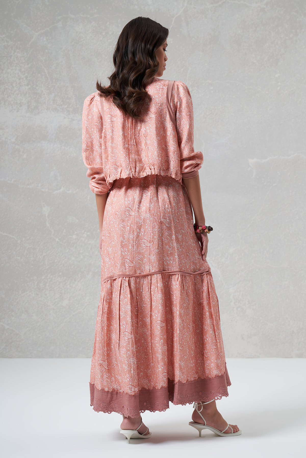 MissWhence 35803 Yelekli Elbise - Pudra