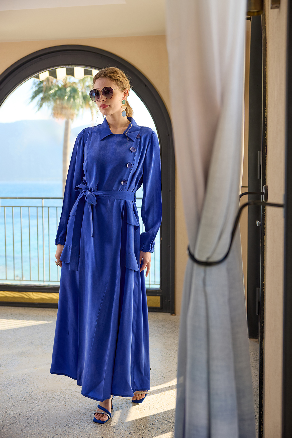 MissWhence 35805 İpek Elbise - Saks