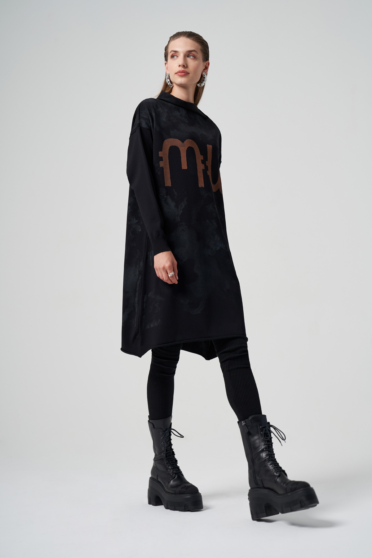 MissWhence 36021 Triko Tunik - Siyah
