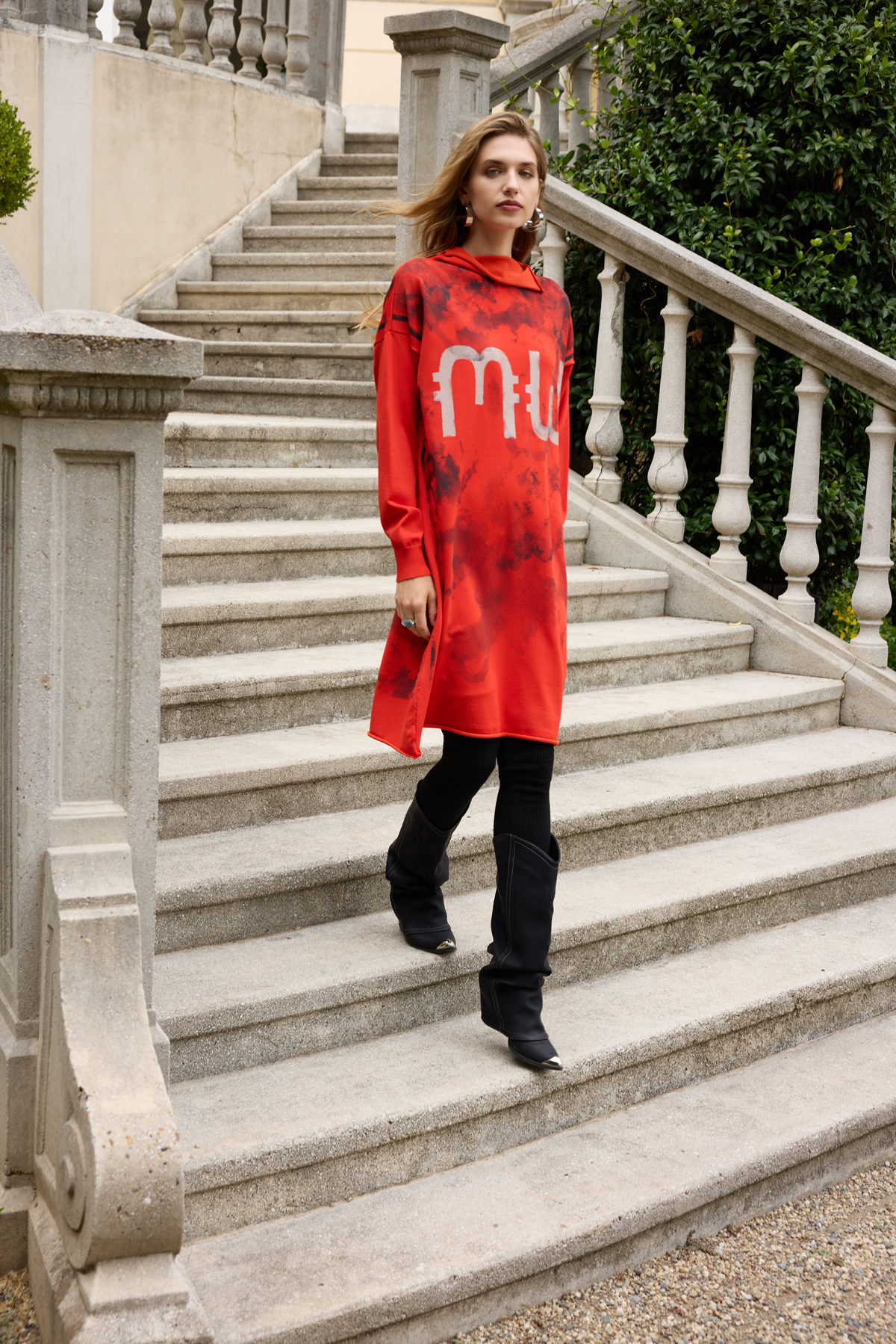 MissWhence 36021 Triko Tunik - -Turuncu
