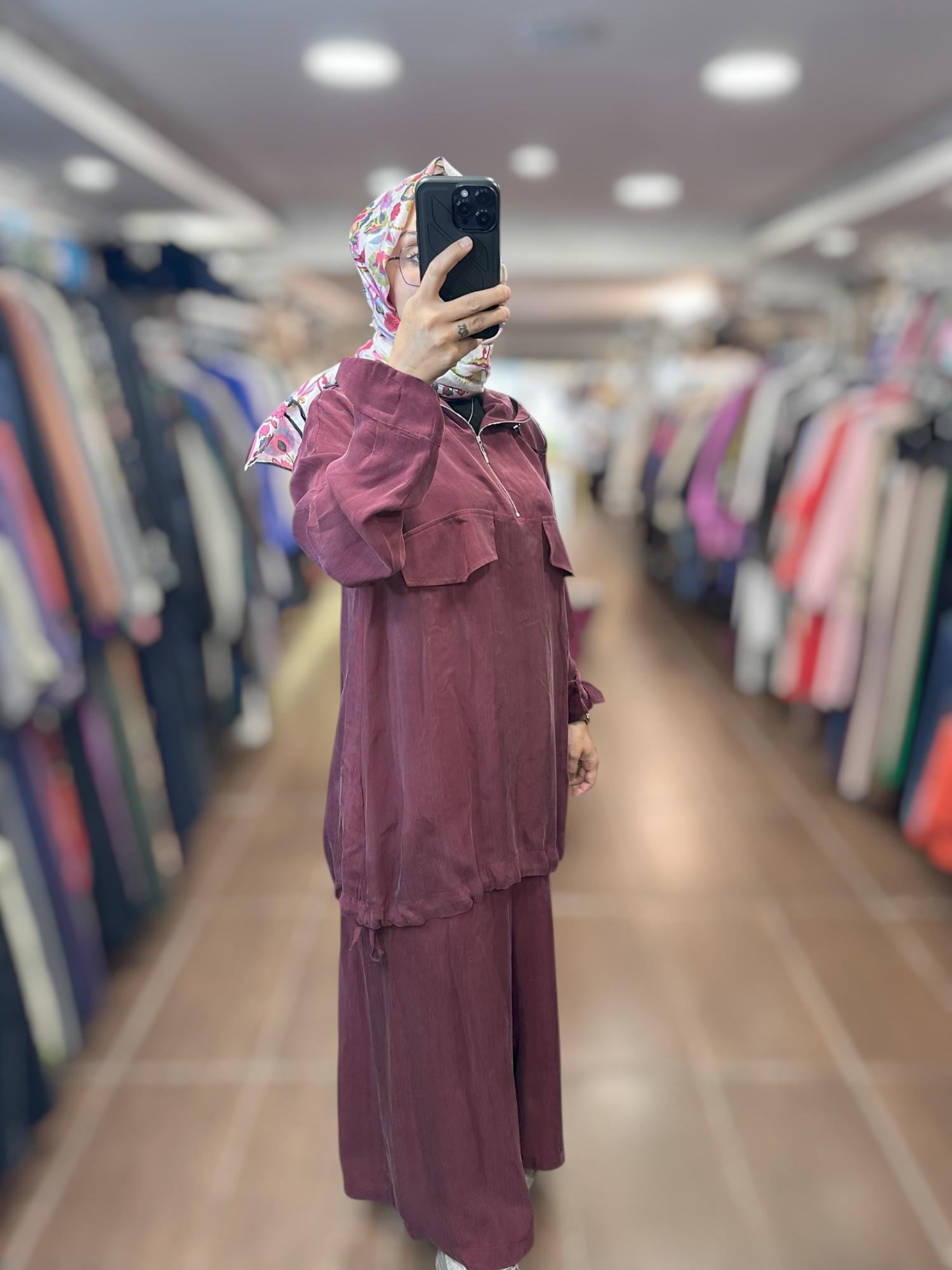 MissWhence 37007 Takım - Bordo