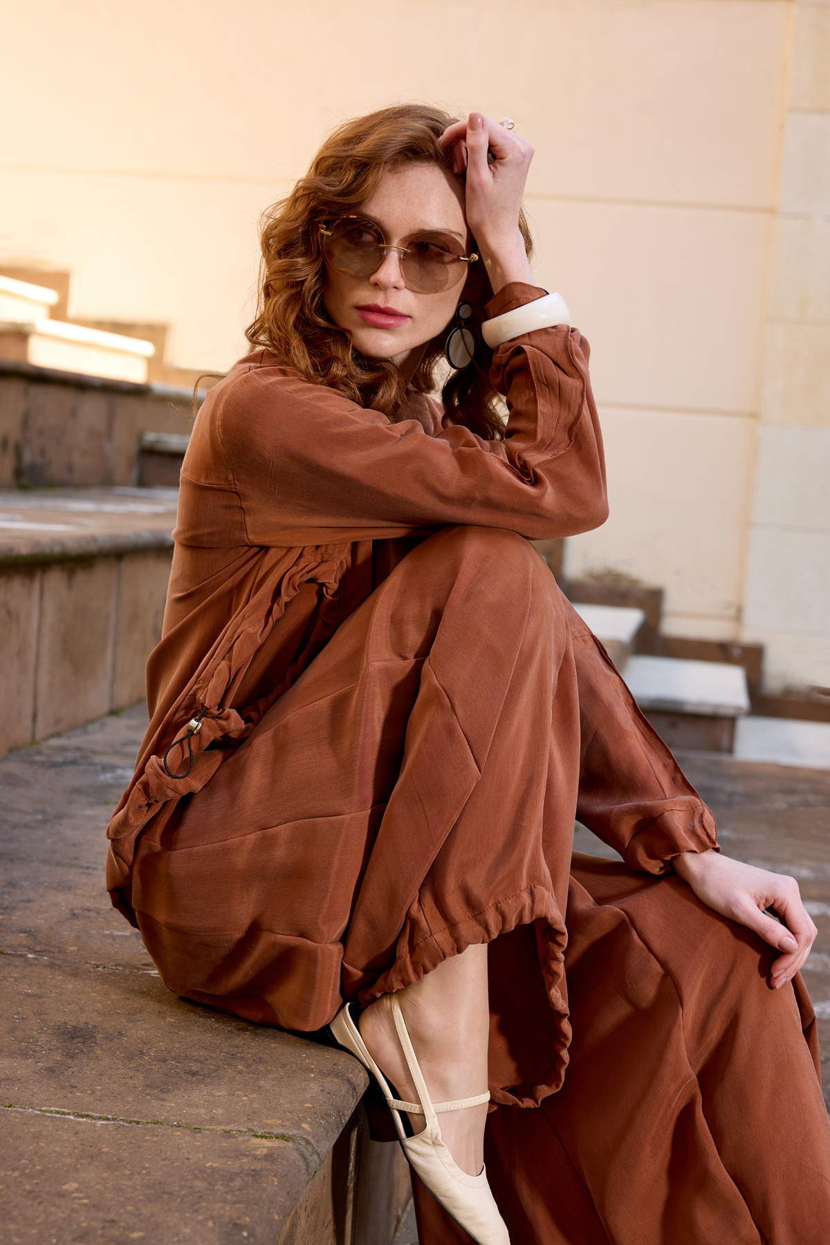 MissWhence 37014 Tunik Takım - Kahverengi
