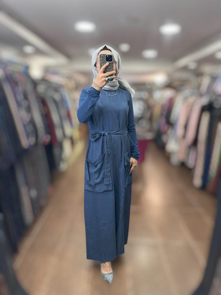 MissWhence 37814 Basic Elbise - İndigo