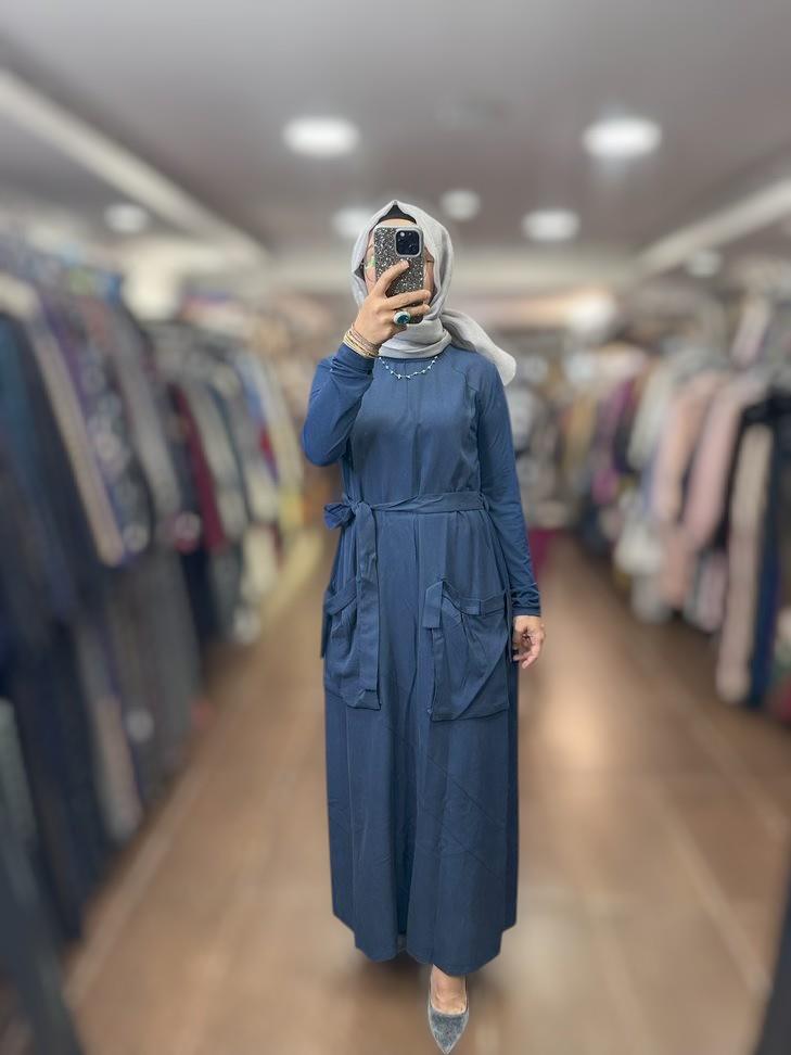 MissWhence 37814 Basic Elbise - İndigo