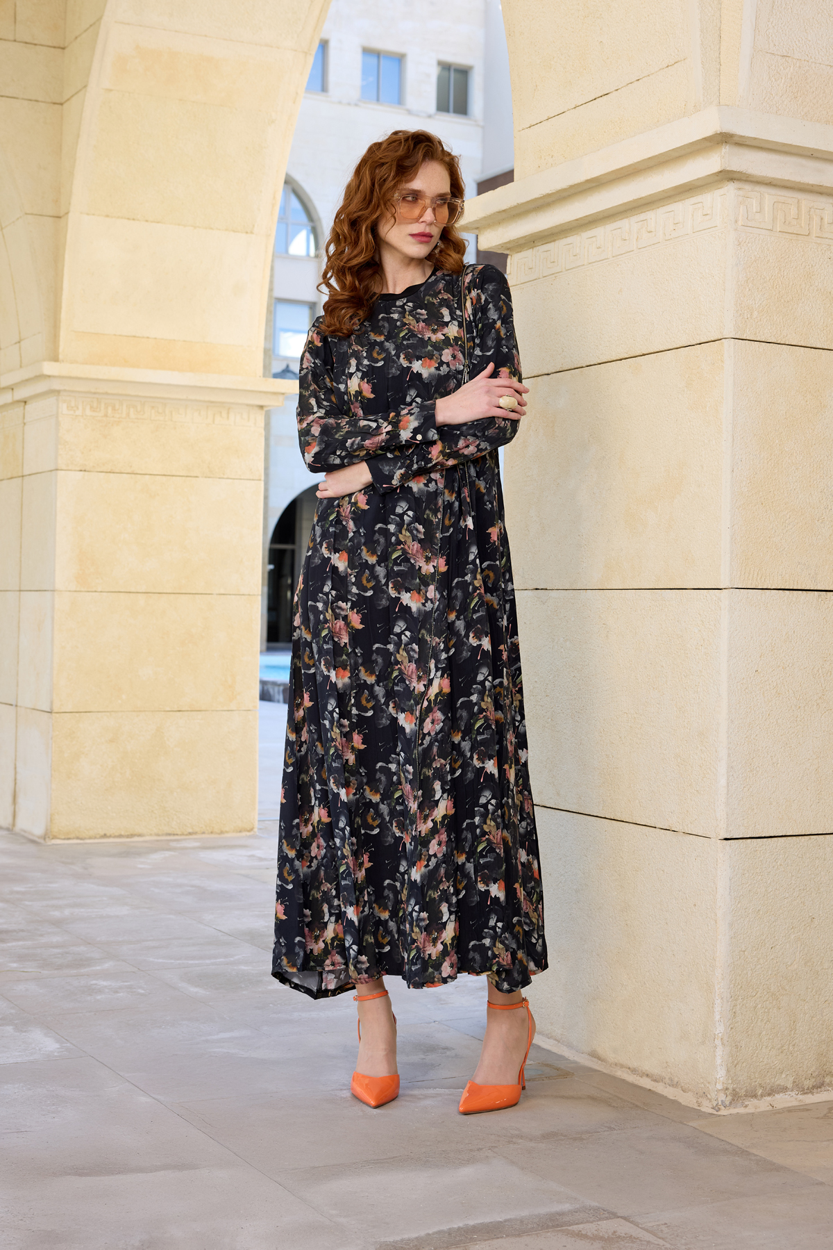 MissWhence 37830 Elbise - Siyah Baskılı