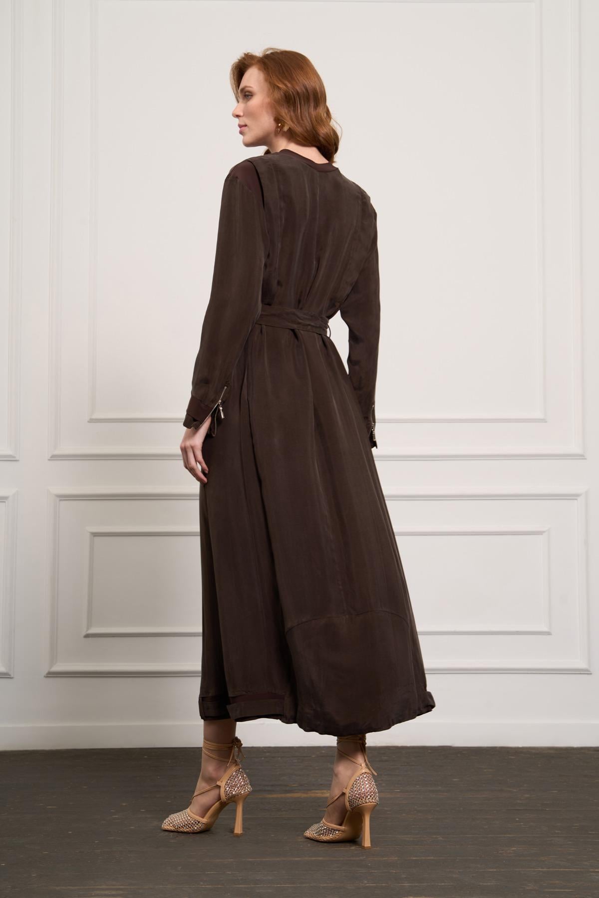 MissWhence 37838 Elbise - Kahverengi