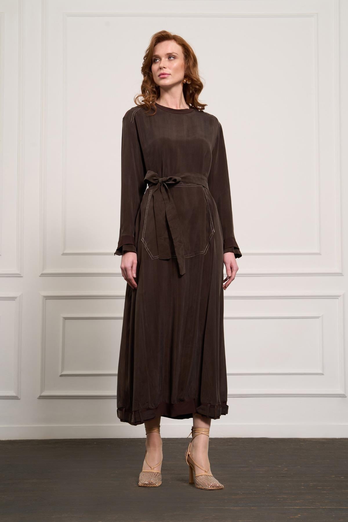 MissWhence 37838 Elbise - Kahverengi