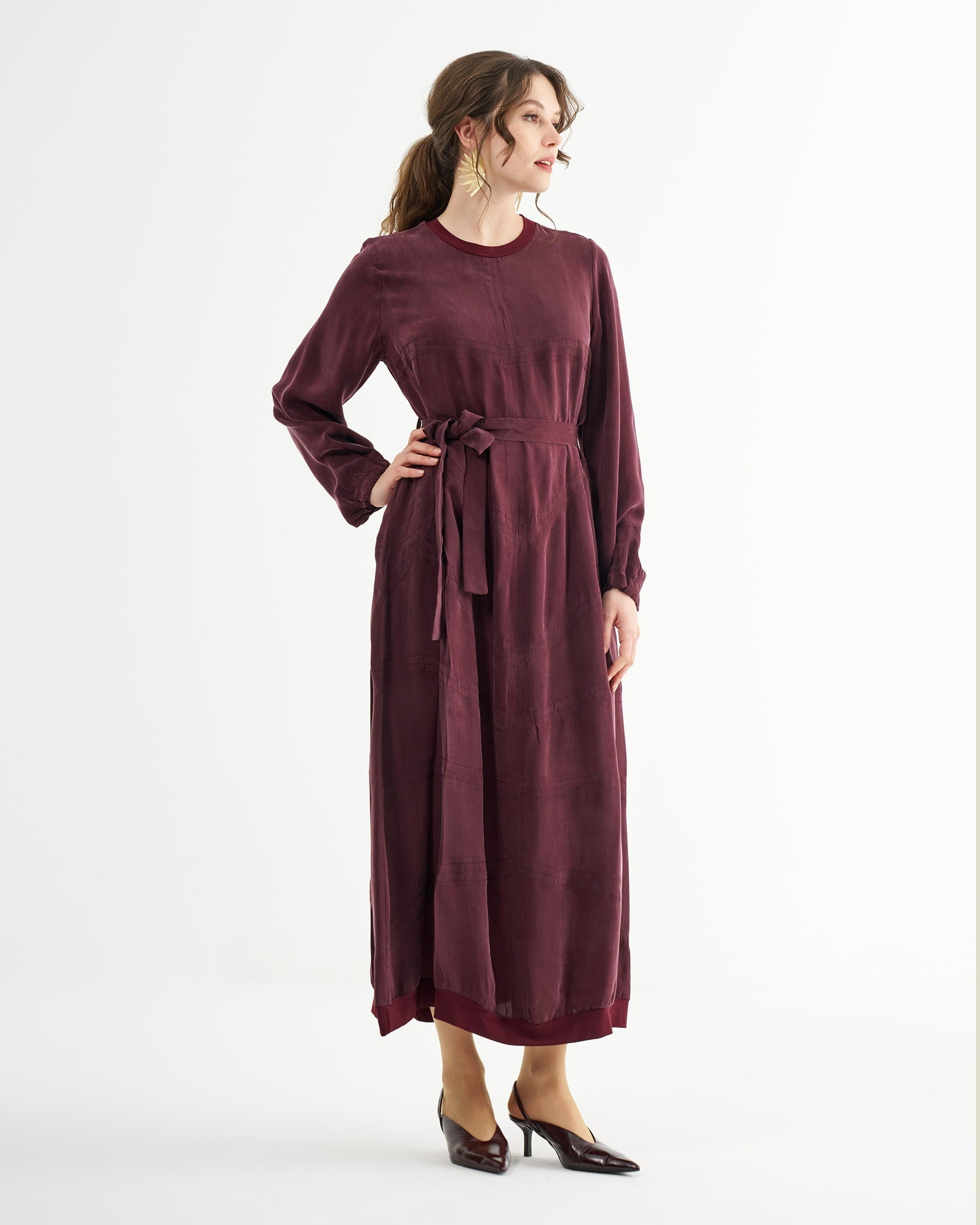 MissWhence 39800 ELBİSE - BORDO