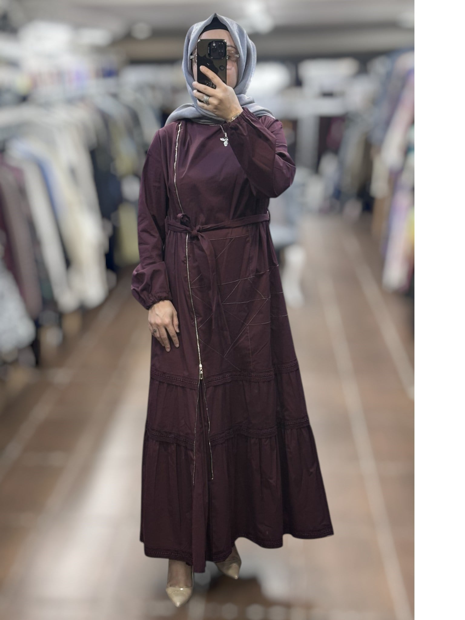 MissWhence 39807 ELBİSE - BORDO