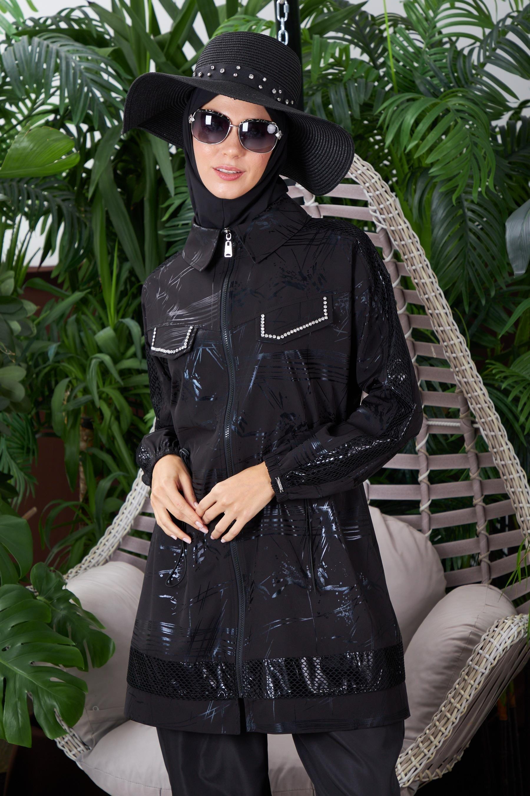 moodbasic CEPLERİ TAŞLI FİLE DETAYLI TESETTÜR MAYO - 