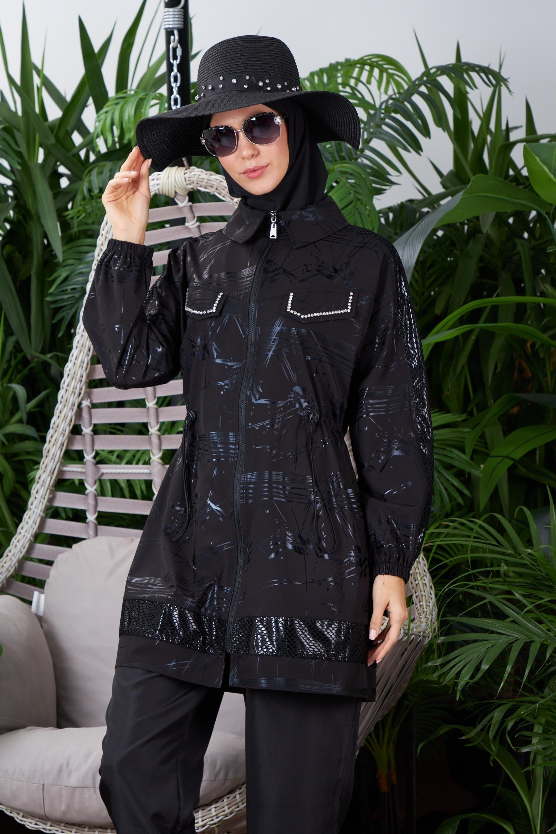 moodbasic CEPLERİ TAŞLI FİLE DETAYLI TESETTÜR MAYO - 