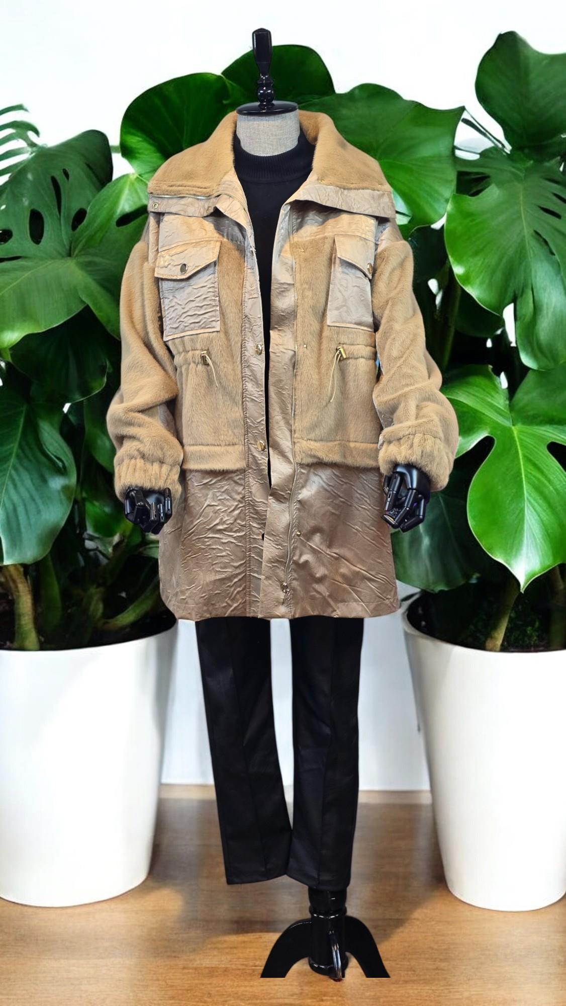 MY312 KÜRKLÜ KABAN - BEJ