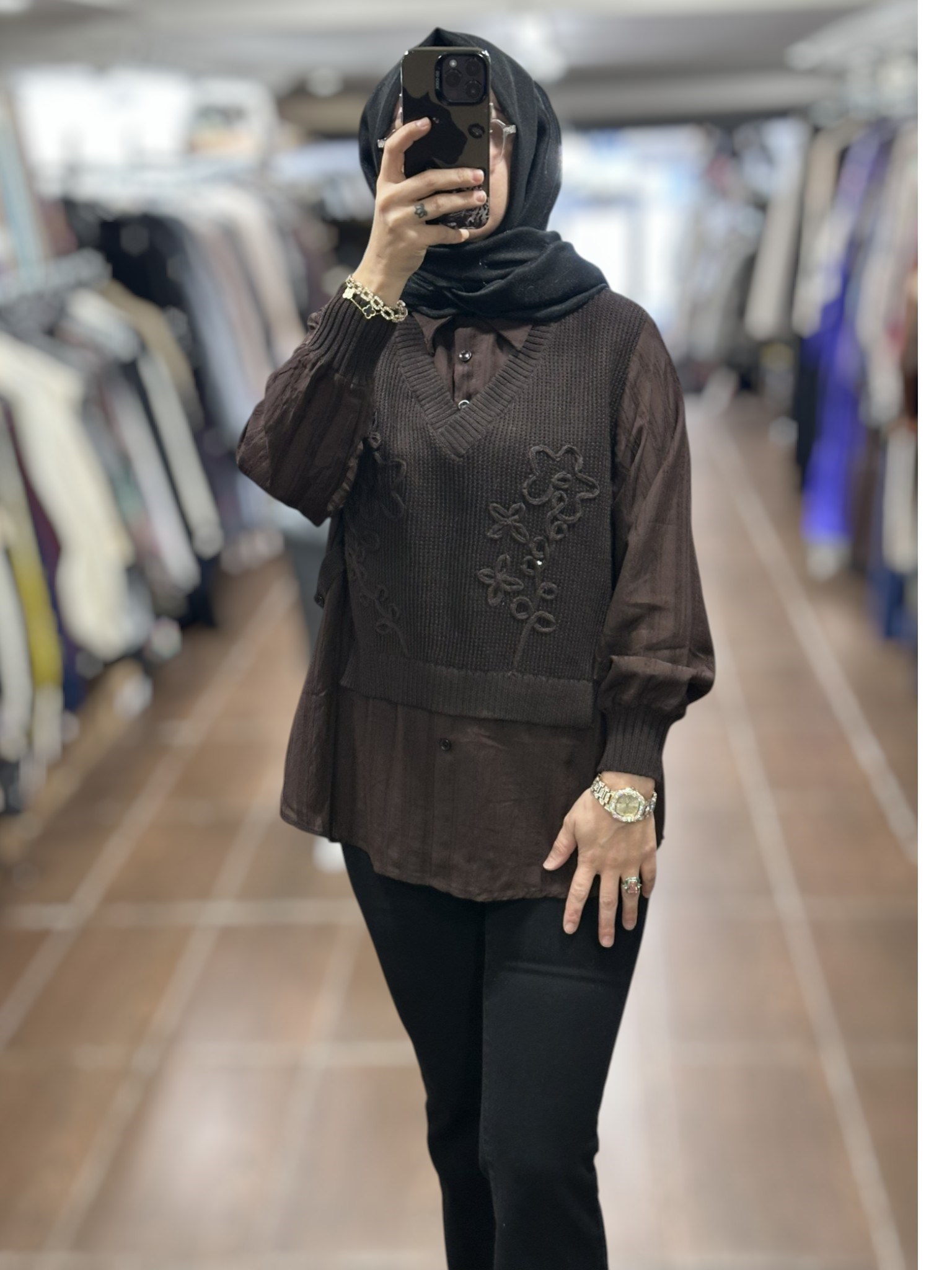 ON FASHION 26K.ON.BLZ.60351.01 BLUZ - KAHVE