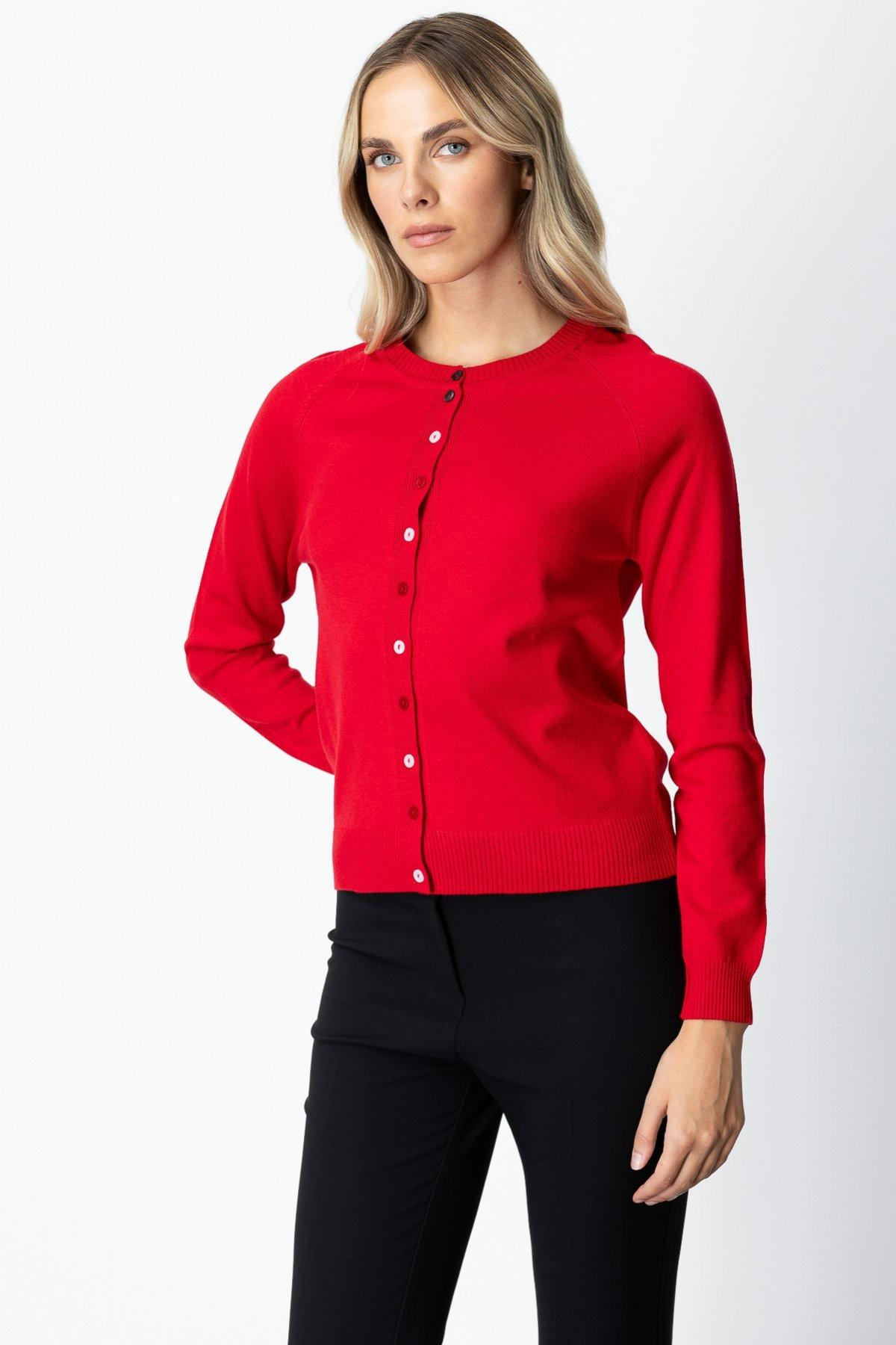 ON FASHION 26K.ON.HRK.65921.01 HIRKA RENKLİ DÜĞMELİ - KIRMIZI